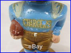 San Diego Chargers Vintage Late 1960's Football Bobblehead Nodder Fair Shape