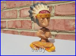 Scarce Vintage Indian Chief Native American Bobble Head Nodder Figure