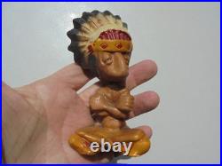 Scarce Vintage Indian Chief Native American Bobble Head Nodder Figure