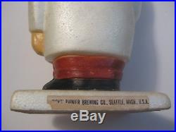 Scarce Vintage Rainier Beer Advertising Brewmeister 16 Bobblehead Sign Seattle