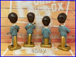 Set of 4 1964 The Beatles Car Mascots 8 Vintage Bobbleheads Original Nodders