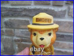 Smokey The Bear Ceramic Nodder 1960's Japan Bobblehead Vintage