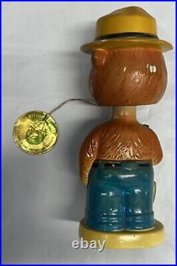 Smokey The Bear Ceramic Nodder 1960's Japan Bobblehead Vintage