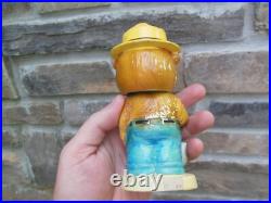 Smokey The Bear Ceramic Nodder 1960's Japan Bobblehead Vintage