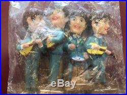 THE BEATLES Vintage 1964 Sealed Set of 4 Bobblehead Nodders