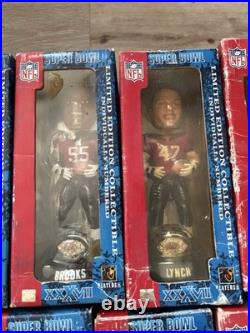 Tampa Bay Buccaneers Vintage Bobble Head Set Boxes have wear