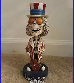 USED 2002 Vintage Grateful Dead Uncle Sam Bobblehead Skeleton Numbered Patriotic