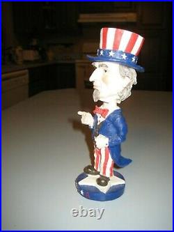 Uncle Sam Stars and Stripes Pattern USA Bobble Heads Vintage From Japan AS-IS