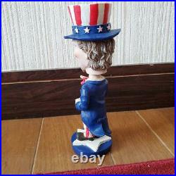 Uncle Sam Stars and Stripes Pattern USA Bobble Heads Vintage From Japan Good