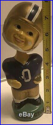 University Of Washington Huskies Vintage Ceramic Bobble Head Football Boy