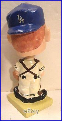 Vintage 1960's Fesco La Dodgers Baseball Catcher Bobblehead Nodder Drysdale Era
