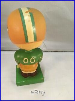VINTAGE 1960'S GREEN BAY PACKERS FOOTBALL BOBBLE HEAD Light Green No Facemask J