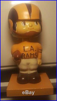 Vintage 1960's L. A. Rams NFL Football Bobble Head Nodder! Yellow Jersey 1st Run