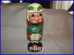 Vintage 1960's Philadelphia Eagles NFL Bobble Head/nodder Gold Oval Base Vintage 1960's Philadelphia Eagles NFL Bobble Head/nodder Gold Oval Base