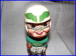 Vintage 1960's Philadelphia Eagles NFL Bobble Head/nodder Gold Oval Base Vintage 1960's Philadelphia Eagles NFL Bobble Head/nodder Gold Oval Base