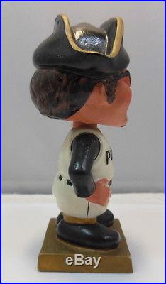 Vintage 1960's Pittsburgh Pirates Square Gold Base Bobble Head Pirate No Reserve