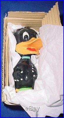 Vintage 1960's Warner Bros. Daffy Duck Bobblehead Nodder Box Minty 1 Owner