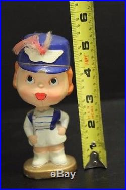 VINTAGE 1960's BALTIMORE COLTS KISSING BOBBLE HEAD Girl Figure Only, 5 Tall