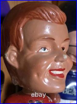 VINTAGE 1960's CHICAGO BLACKHAWKS Hockey Gold Base Bobble Head Nodder