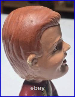 VINTAGE 1960's CHICAGO BLACKHAWKS Hockey Gold Base Bobble Head Nodder