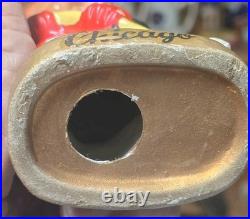 VINTAGE 1960's CHICAGO BLACKHAWKS Hockey Gold Base Bobble Head Nodder