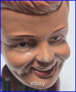 VINTAGE 1960's CHICAGO BLACKHAWKS Hockey Gold Base Bobble Head Nodder