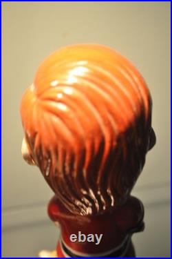 VINTAGE 1960's CHICAGO BLACKHAWKS Hockey Gold Base Bobble Head Nodder EXCELLENT