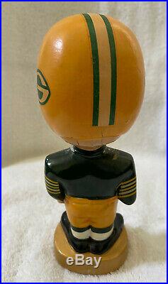 VINTAGE 1960s AFL NFL GREEN BAY PACKERS BOBBLEHEAD NODDER BOBBLE HEAD
