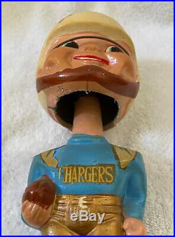 VINTAGE 1960s AFL NFL SAN DIEGO CHARGERS BOBBLEHEAD NODDER BOBBLE HEAD