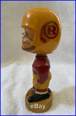 VINTAGE 1960s AFL NFL WASHINGTON REDSKINS BOBBLEHEAD NODDER BOBBLE HEAD
