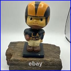VINTAGE 1960s Los Angeles Rams Square Base NODDER BOBBLEHEAD