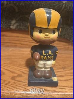 VINTAGE 1960s Los Angeles Rams Square Base NODDER/BOBBLEHEAD