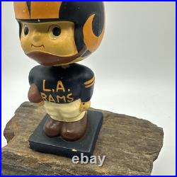 VINTAGE 1960s Los Angeles Rams Square Base NODDER BOBBLEHEAD