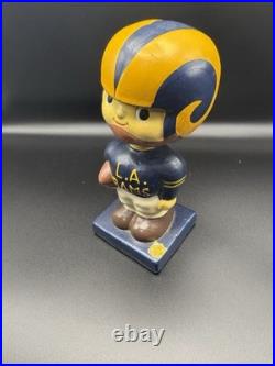 VINTAGE 1960s Los Angeles Rams Square Base NODDER BOBBLEHEAD Good Condition