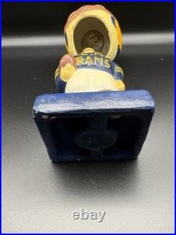 VINTAGE 1960s Los Angeles Rams Square Base NODDER BOBBLEHEAD Good Condition