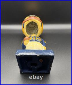 VINTAGE 1960s Los Angeles Rams Square Base NODDER BOBBLEHEAD Good Condition