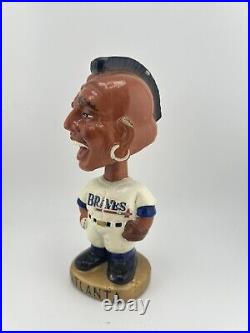 VINTAGE 1960s MLB ATLANTA BRAVES BASEBALL BOBBLEHEAD NODDER GOLD BASE