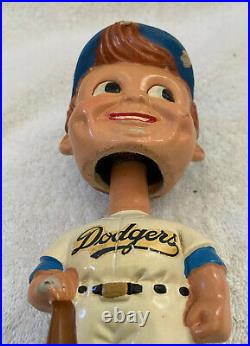 VINTAGE 1960s MLB LOS ANGELES DODGERS BASEBALL BOBBLEHEAD NODDER BOBBLE HEAD