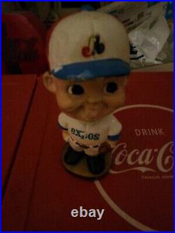 VINTAGE 1960s MLB MONTREAL EXPOS BASEBALL BOBBLEHEAD NODDER BOBBLE HEAD
