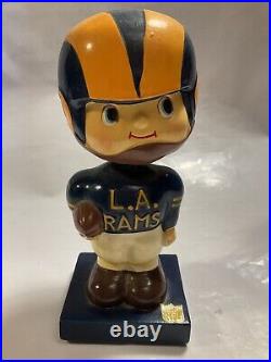 VINTAGE 1960s NFL LOS ANGELES RAMS FOOTBALL BOBBLEHEAD NODDER NFL Nice Condition