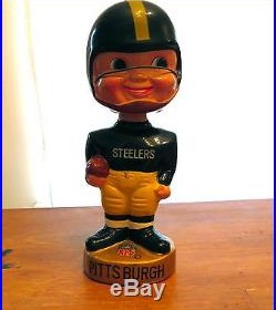 VINTAGE 1960s PITTSBURGH STEELERS BOBBLE HEAD NICE CONDITION