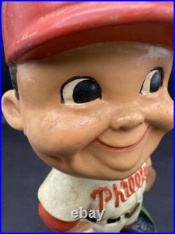 VINTAGE 1960s Philadelphia Phillies Nodder Bobblehead Green Base