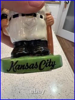 VINTAGE 1962 Kansas City Athletics Nodder/Bobblehead Green Base Dark Blue Hat