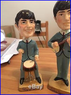 VINTAGE 1964 BEATLES BOBBLE HEAD DOLLS rare and collectible