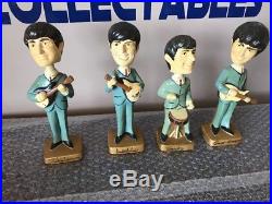 VINTAGE 1964 BEATLES BOBBLE HEAD DOLLS rare and collectible ALL ORIGINAL