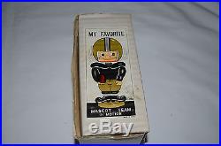 VINTAGE 1968 FOOTBALL BOBBLEHEAD NEW IN BOX MY FAVORITE MASCOT TEAM IN MOTION