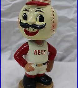 Vintage 60s Mr. Redlegs Bobblehead Cincinnati Reds Mlb Made In Japan Nice