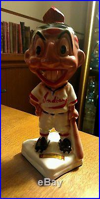 Vintage Baseball 1948 Cleveland Indians Chief Wahoo Statue Gold Tooth Rare