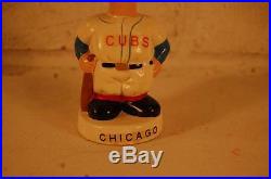Vintage Chicago Cubs Mascot Bobble Head Nodder Japan With Bat & Bottom Magnet
