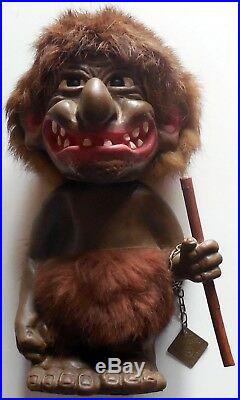 VINTAGE FIGURE BOBBLE HEAD NODDERS CAVEMAN WITH TAG HEICO MADE IN GERMANY 1960s
